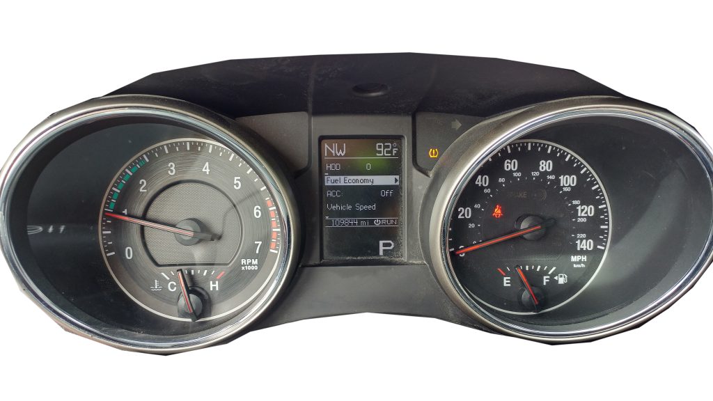 2011 Jeep Grand Cherokee Conversion From Kilometers To Miles Or Vice Versa - Dashboard Instrument Cluster
