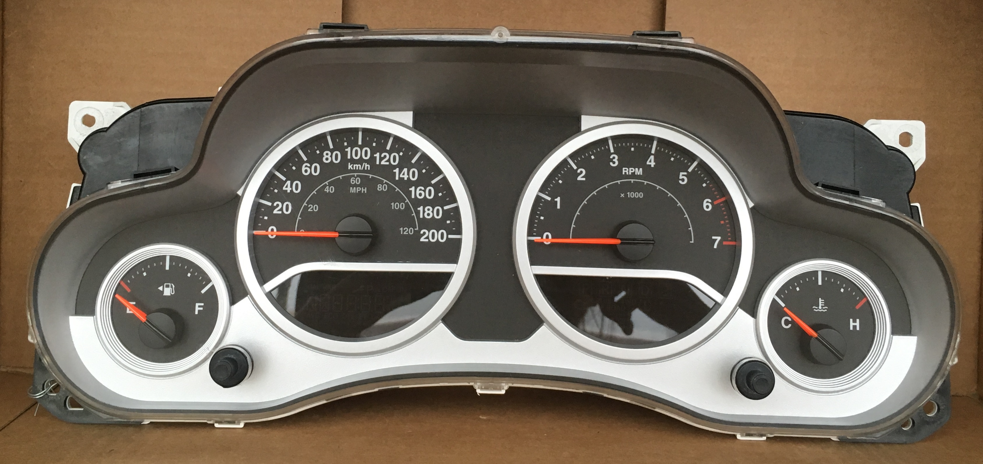 2008 JEEP WRANGLER USED DASHBOARD INSTRUMENT CLUSTER FOR SALE (KM/H) - DASHBOARD  INSTRUMENT CLUSTER