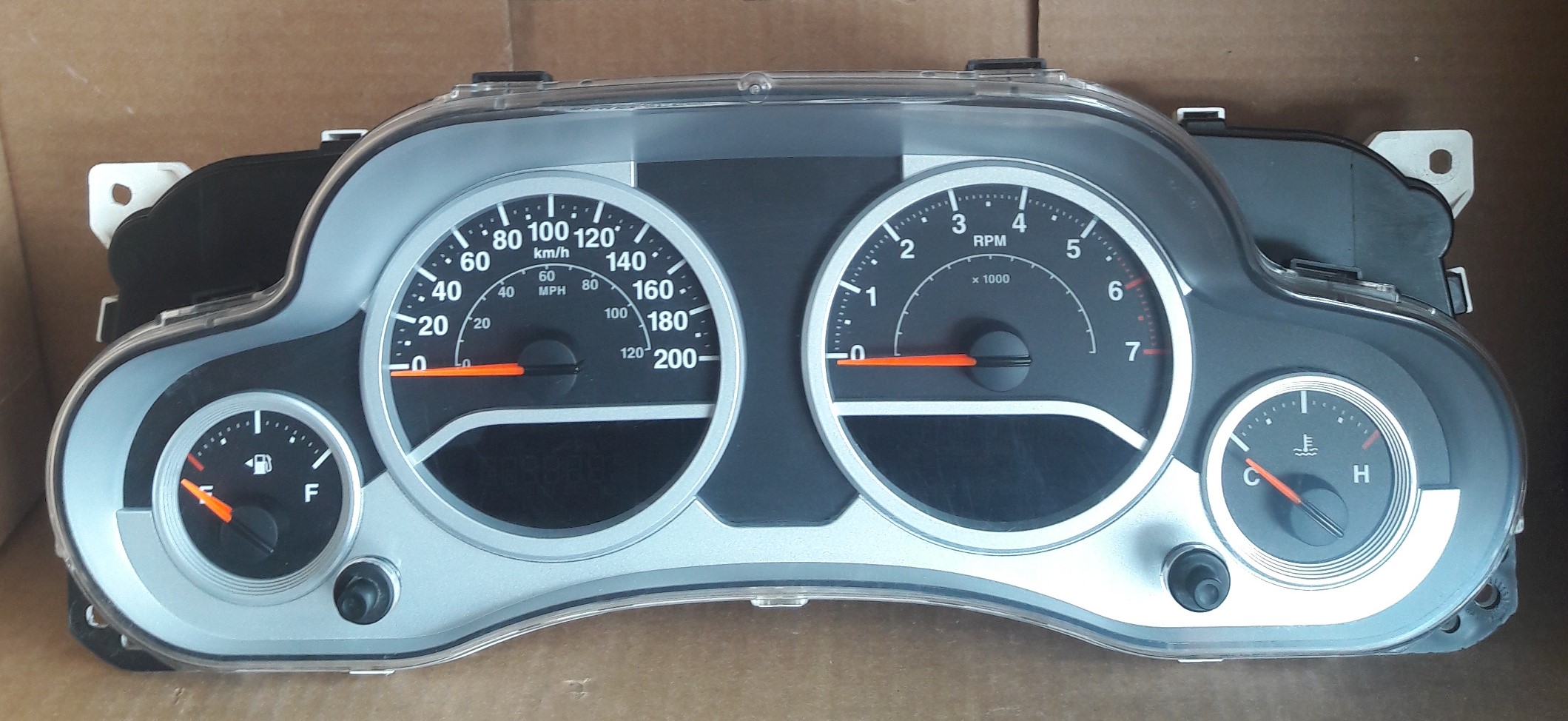2007-2010 JEEP WRANGLER USED DASHBOARD INSTRUMENT CLUSTER FOR SALE (KM/H) - DASHBOARD  INSTRUMENT CLUSTER