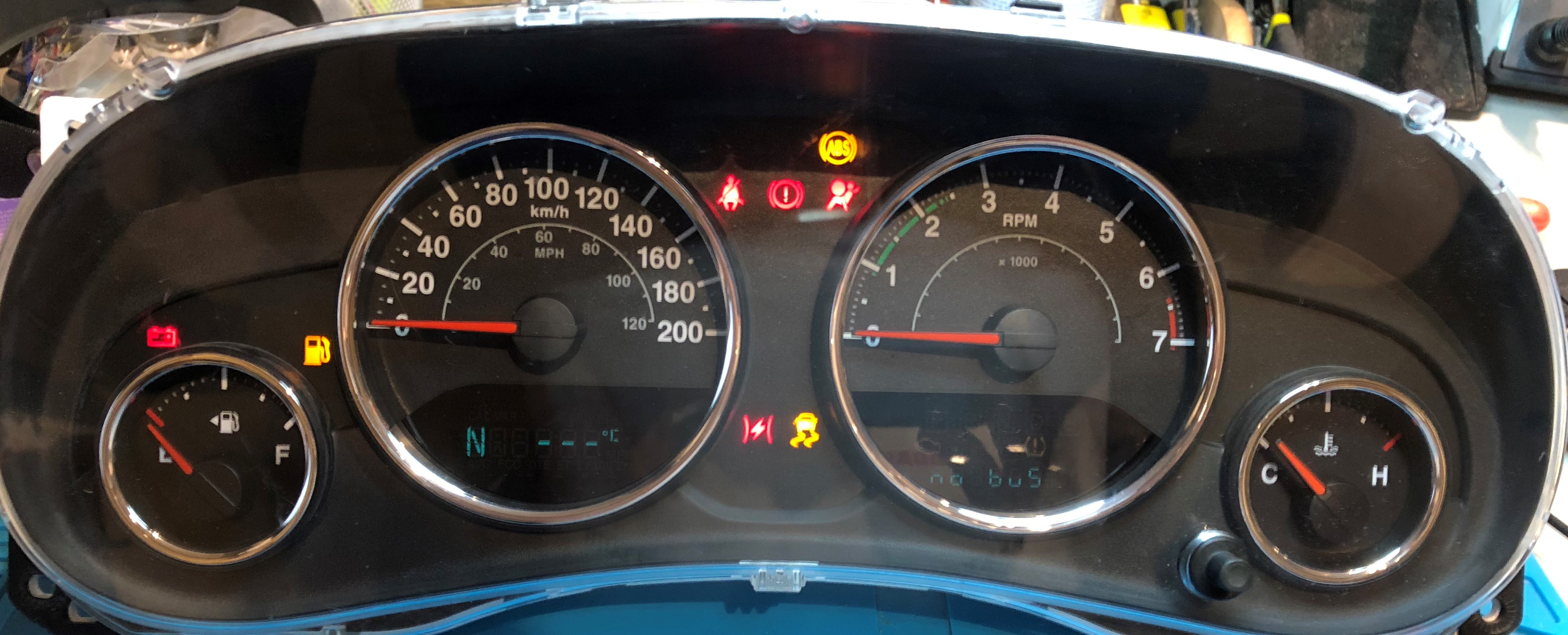 2013 JEEP WRANGLER USED DASHBOARD INSTRUMENT CLUSTER FOR SALE (MPH) - DASHBOARD  INSTRUMENT CLUSTER