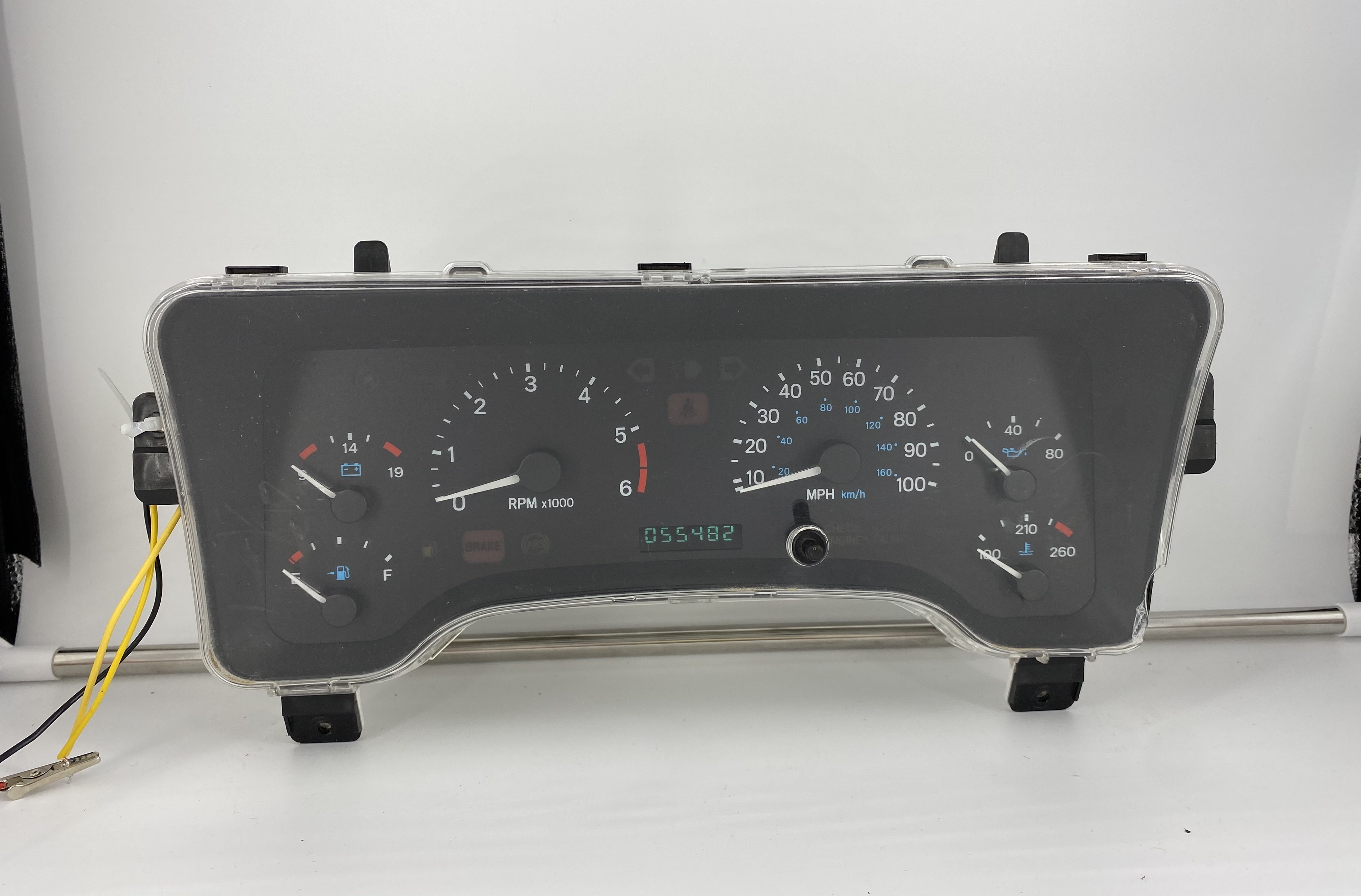 1998 JEEP WRANGLER USED DASHBOARD INSTRUMENT CLUSTER FOR SALE (MPH) -  DASHBOARD INSTRUMENT CLUSTER