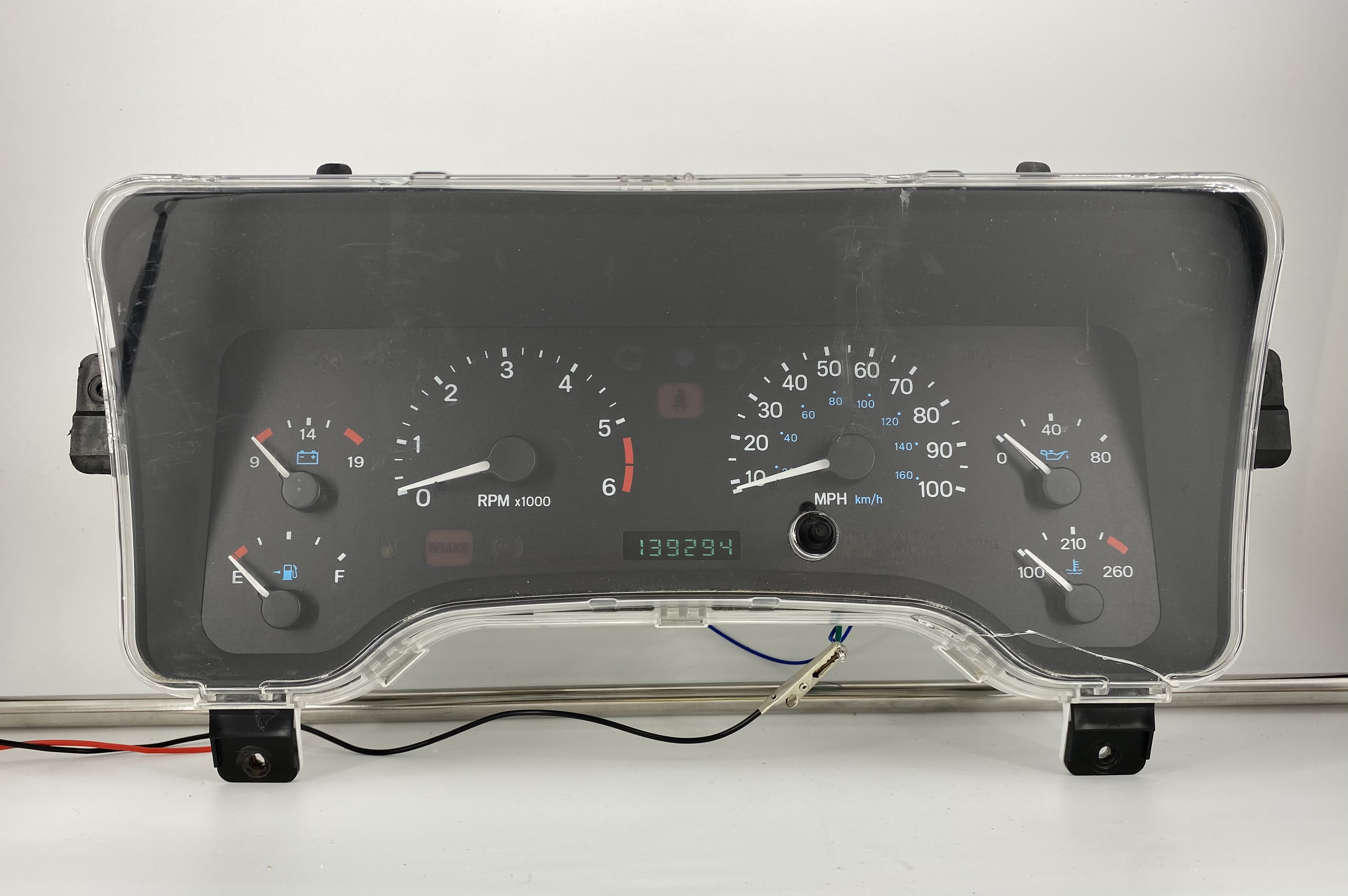 1998 JEEP WRANGLER USED DASHBOARD INSTRUMENT CLUSTER FOR SALE (MPH) -  DASHBOARD INSTRUMENT CLUSTER