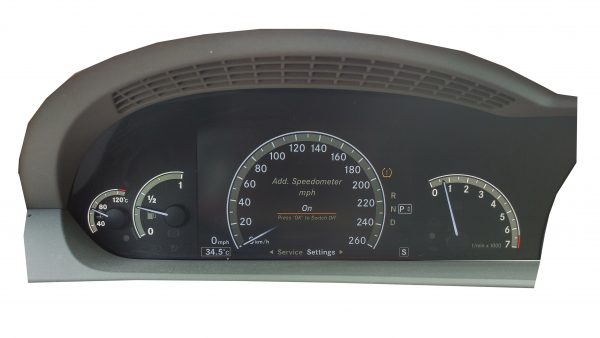 2009 MERCEDES S450 Speedometer/Odometer Unit Conversion ServiceINSTRUMENT CLUSTER