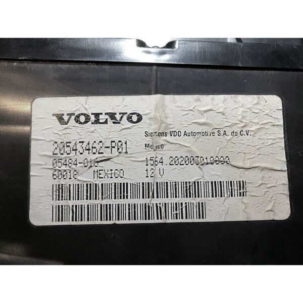 2006-2014 VOLVO VNL INSTRUMENT CLUSTER