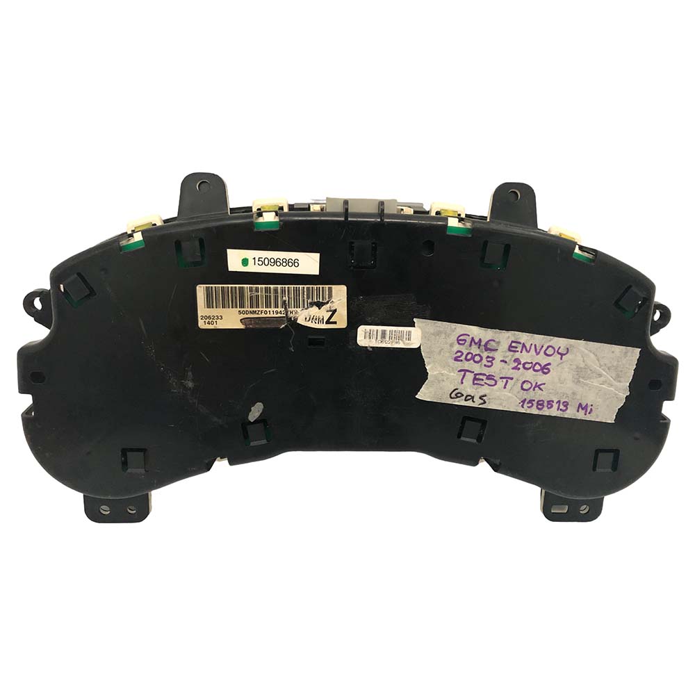 2003-2006 GMC ENVOY USED INSTRUMENT CLUSTER PART# 15096866