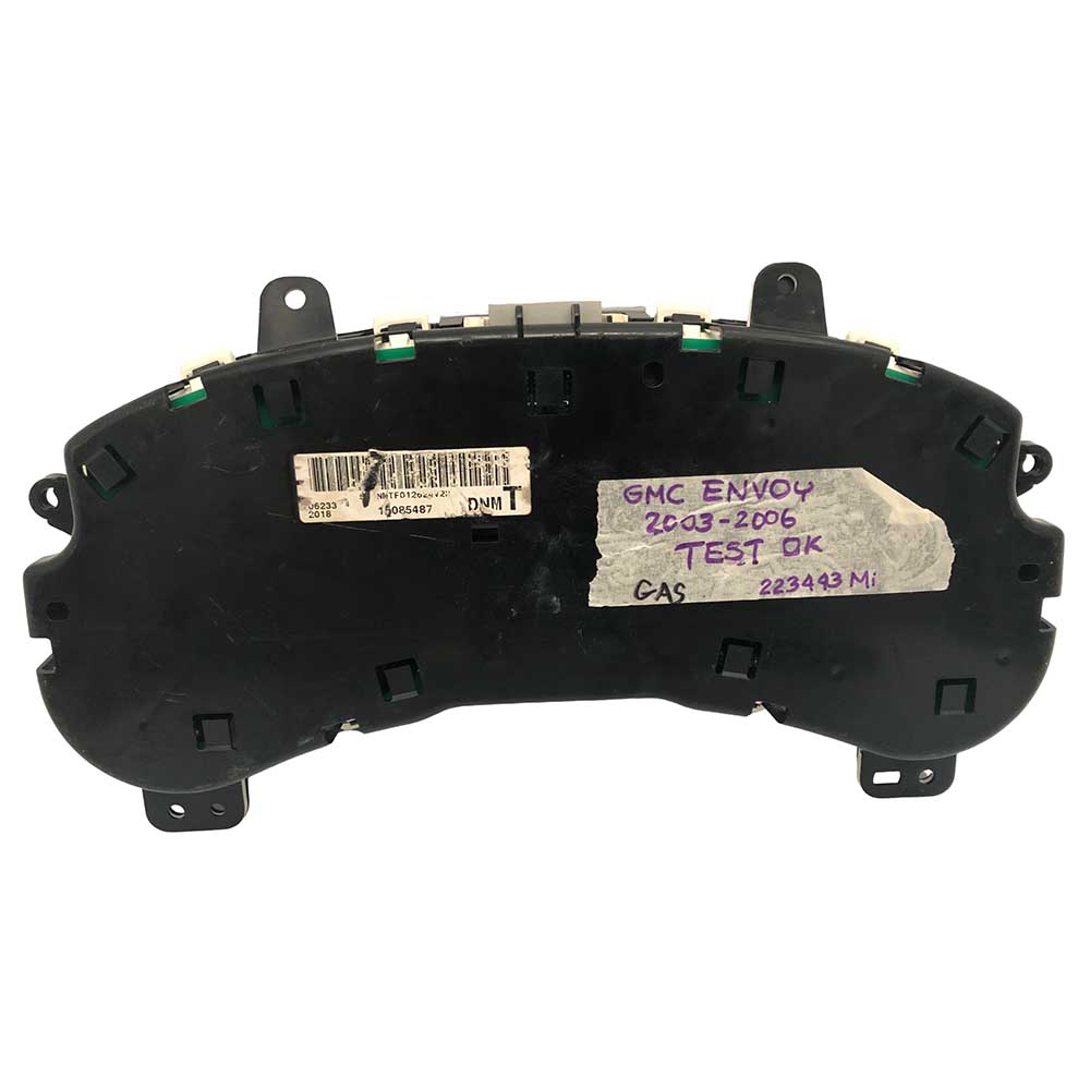 2003-2006 GMC ENVOY USED INSTRUMENT CLUSTER PART# 15085487