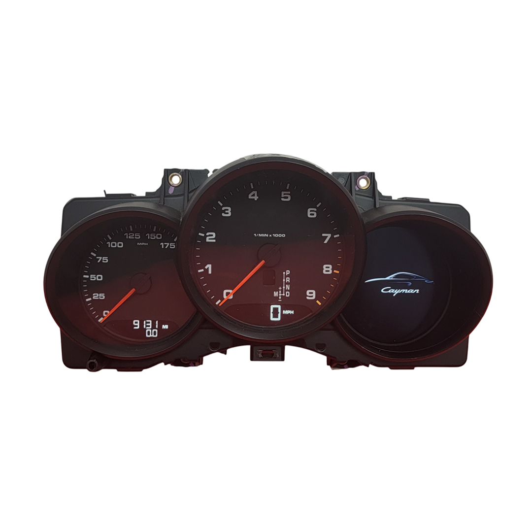 2013-2016 PORSCHE BOXSTER CAYMAN USED INSTRUMENT CLUSTER PART #98164114417 A05 6J B293 2892 front2013 2016 Porsche 981 Boxster Cayman Instrument Cluster